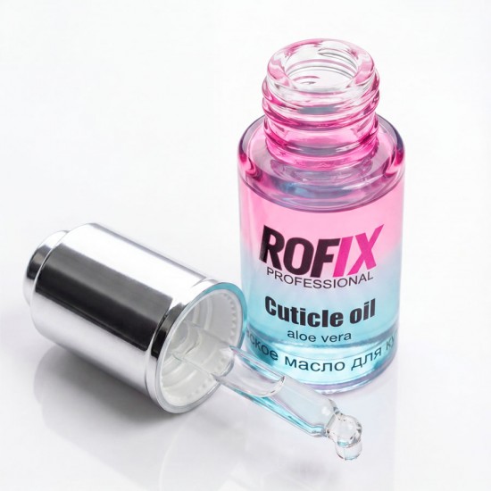 Масло для кутикулы двухфазное Rofix Cuticle oil Aloe Vera, 15мл