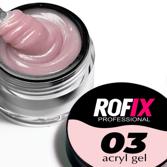 Акрилгель (Полигель) для наращивания и моделирования ногтей Acryl Gel Оттенок - 03, 20гр