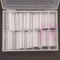 Верхние формы для наращивания ногтей, многоразовые, широкие, с разметкой в боксе, Квадрат, 120шт