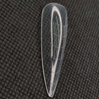 Верхние формы для наращивания ногтей, многоразовые, широкие, с разметкой, Стилет, 12шт