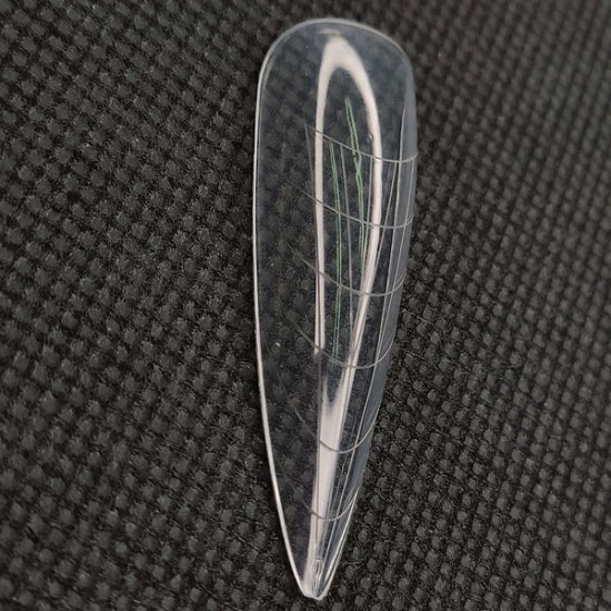 Верхние формы для наращивания ногтей, многоразовые, широкие, с разметкой, Стилет, 12шт