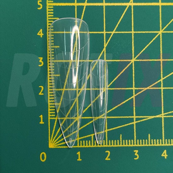 Верхние формы для наращивания ногтей, многоразовые, широкие, с разметкой в боксе, Стилет, 120шт