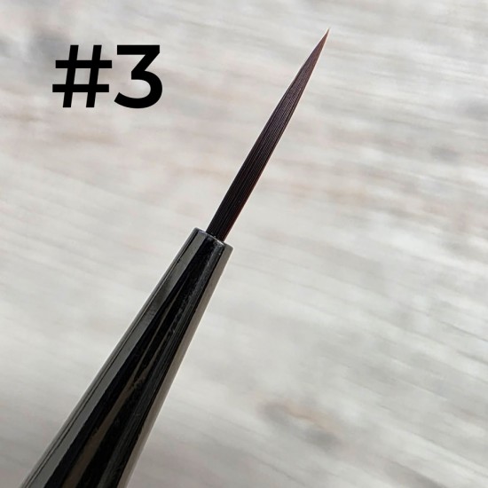 Кисть для геля №3 серая метал с колпачком  (в тубе)