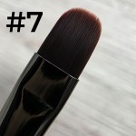 Кисть для геля №7 серая метал с колпачком (в тубе)